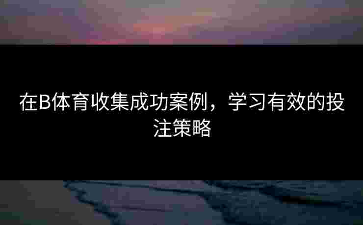 在B体育收集成功案例，学习有效的投注策略
