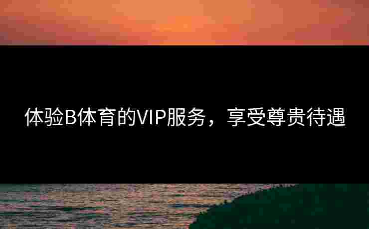 体验B体育的VIP服务，享受尊贵待遇